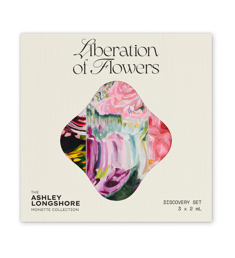 Liberation of Flowers Discovery Set — eau de parfum sampler featuring Plot Twist, Peace Offering and Divine Intervention