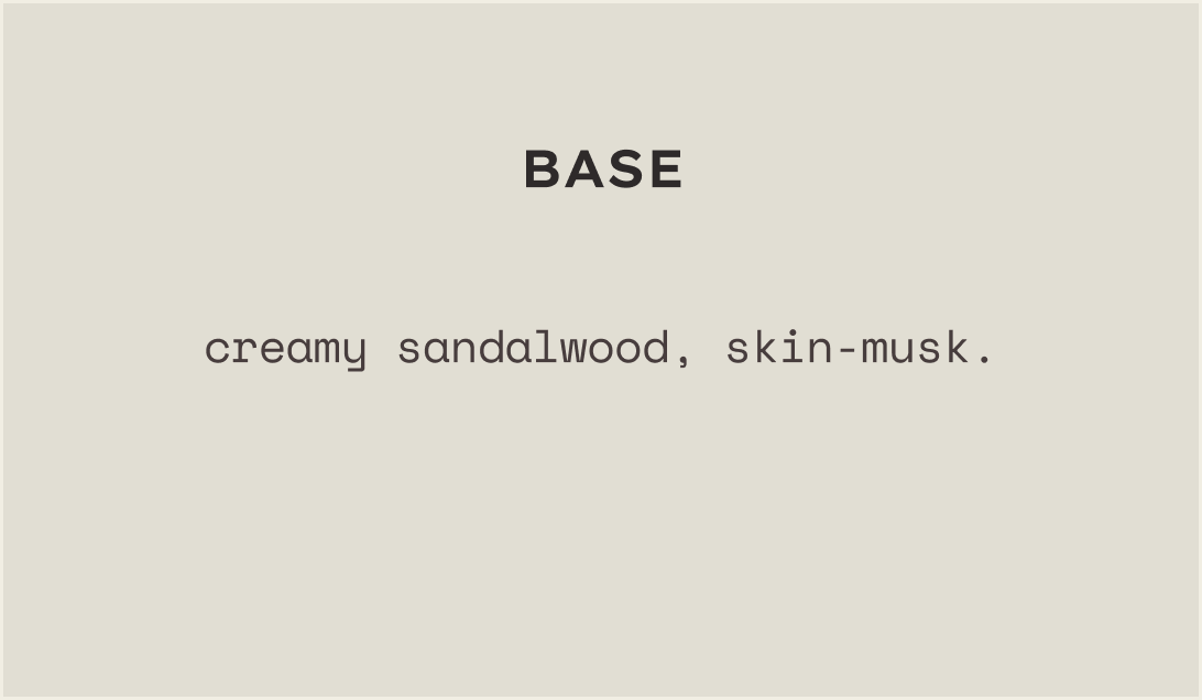 PEACE OFFERING eau de parfum — base notes